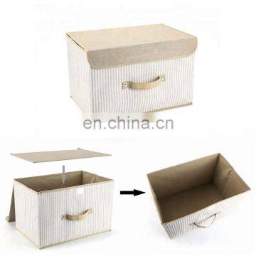 Collapsible Foldable Cardboard Cube Fabric Bins Organizer Storage Box Clothing Storage Organizer