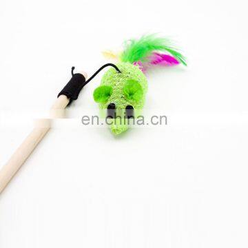 Wholesale Custom Manufacturers Cheapest OEM Classic Feather Mouse Teaser Stick Wand Cat Toy Interactive Collection Set photo-3