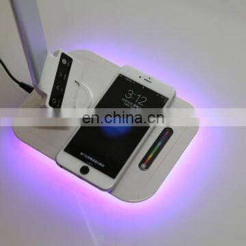 MESUN Smart and Rechargeable Led Desk Lamp With Wireless Charger for Mobile Phone, RGB Ambient Night Light photo-6