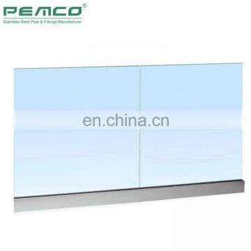 2019 PEMCO Aluminum Glass Railing Design Balcony Frameless Aluminum Glass Balustrade Stair photo-6