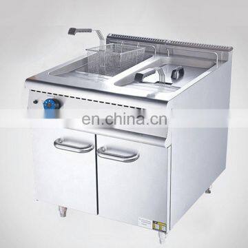 Hotel Restaurant Commercial Cooking Equipment Vertical 2-Tank Gas Fryer With Cabinet photo-7