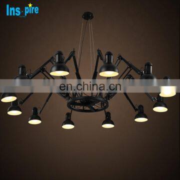 American Retro Iron Art Spider Chandelier Creative Pendant Lamp