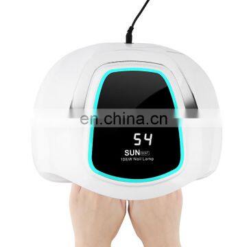 108W UV Light for Nails Portable Nail Polish Drying Light Two Hand Nail Dryer