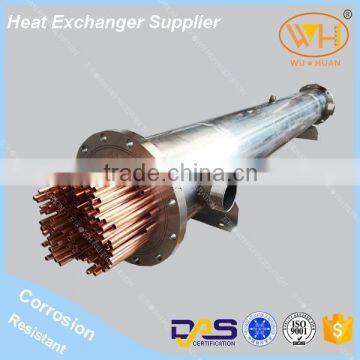 WHC-15DKG OEM shell and tube type heat exchanger,titanium evaporator 410a,titanium tube evaporator