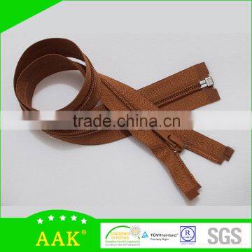 Use for nylon bags 7# nylon open ended zipper with zinc alloy material insert pin & box