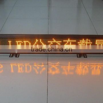 outdoor waterproof p10 red yellow 192*16 programmable led taxi sign /car top sign