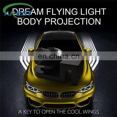 2Pcs Angel Wings Car Welcome Light Shadow Light Projector Car LED Door Warning Light Lamp for Audi BMW Toyota Volkswagen White