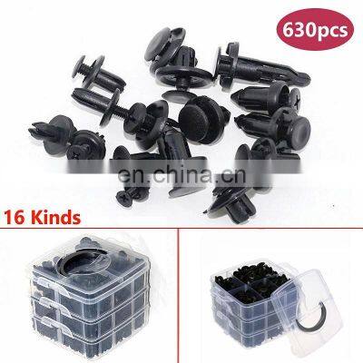 New Mixed 630pcs Auto Bumper clip Wheel Eyebrow Fender Plastic Fastener kit Screw Rivet For All Cars Clip Set