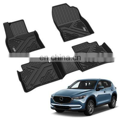 Bulk Sale Durable All Weather Waterproof  4 Pcs Black Rubber Tpe Car Floor Mats For Mazda CX-5 2017 2018 2019 2020