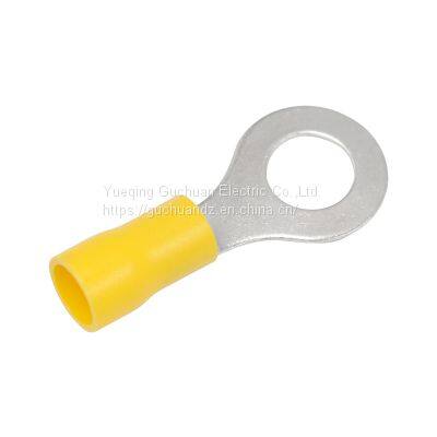 Cold pressed terminal yellow RV5.5-8 with sheath and pre-insulated