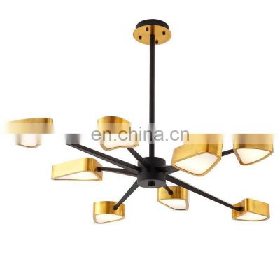 Industrial Retro Metal Loft Iron Pendant Light LED Brass Gold Decorative Pendant Light Chandelier