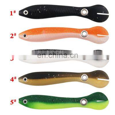 New 100mm/6g Simulated Loach Fork-Tail Style Fishing Soft Baits Sinking Saltwater Soft Lures photo-2