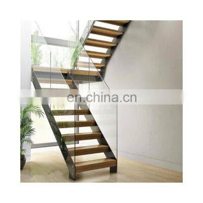 Shenzhen cheap fancy design customized double beam straight staircases