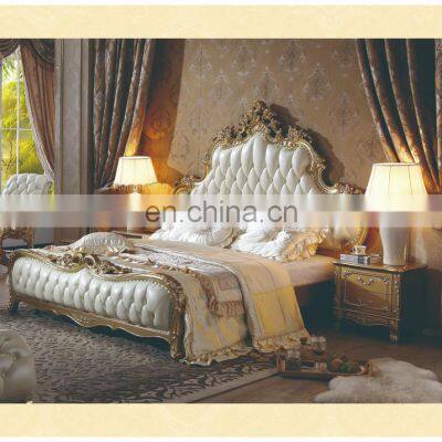 Tufted European Leather Beds For Bedroom Furniture Cama Bed Lit