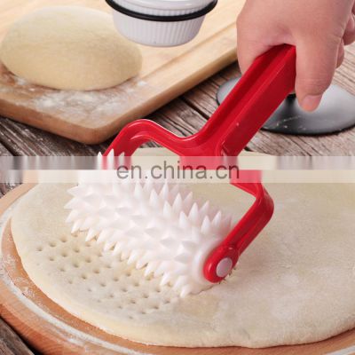 New Hole Puncher Cutter Pastry Lattice Stainless Steel Dough Docker Plastic Pizza Needle Roller Wheel