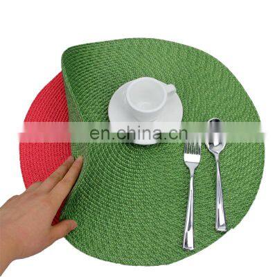 Kitchen & Tabletop Placemats Anti Slip Tableware Decoration Round Plastic Placemats photo-3
