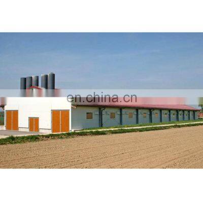 Low cost modern steel structure prefab poultry farming shed building egg chicken farm house