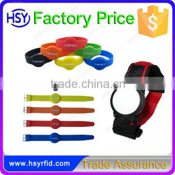 Low chemical reactivity proximity RFID wristbands with alert