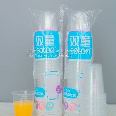 China supplier 5.5o 170cc disposable plastic clear cup water juice drinking single use carry out cups