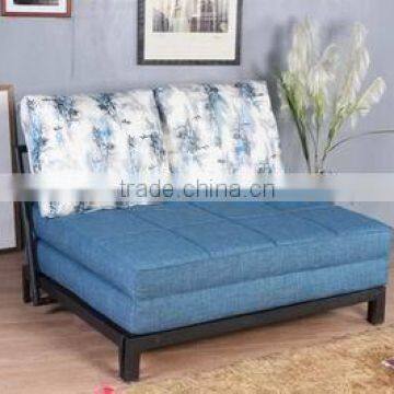 Fabric Folding Metal Three Seater Sofa Bed Modern Futon Sofa Furniture