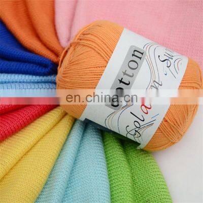 Yarn Hand Knitting Crochet Organic Cotton Yarn Summer Knitting Bleanded Fancy 100% Cotton Yarn