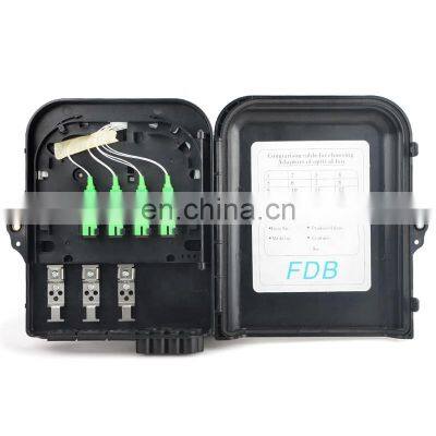 8 core NAP ODP FTB FTTH 3 inlet fiber acess termination box 1:8 plc  pigtails splitter black white