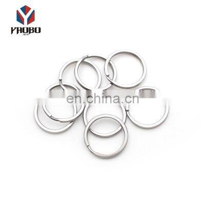Promotional Flat Rings Custom Keychain Stainless Steel Plain Split Ring For Key Chain Holder photo-5