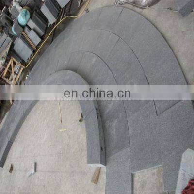 Top Surface Flamed Black Granite Stairs Steps for Outdoor photo-5