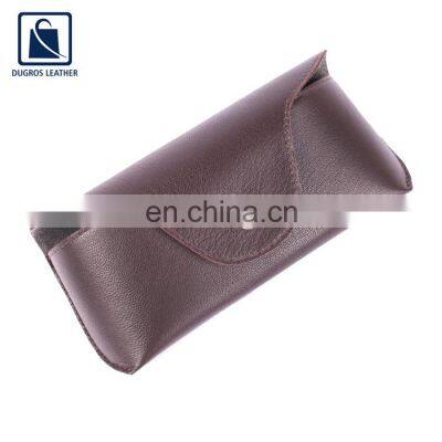 Polyester Lining Material and Nickle Fitting Wholesale Supply Unisex Genuine Leather Sunglasses Case at Factory Price