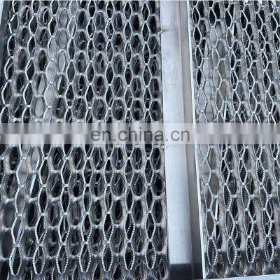 Slip Anti-skid Raised Hole Perforated Diamond Safety Metal Raised Floor Grating Sheet Plate Plank