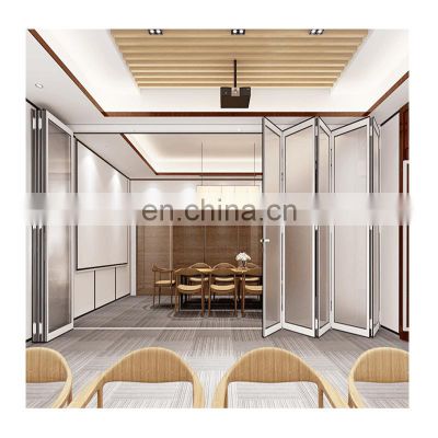 5 Year Warranty China Aluminum Balcony tempered Glass Folding Doors Manufacture bi fold screen aluminum door