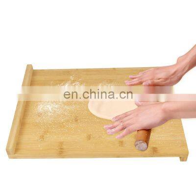 Bamboo Large Wooden Pastry Board Countertop Reversible Edge Grain Cutting Board