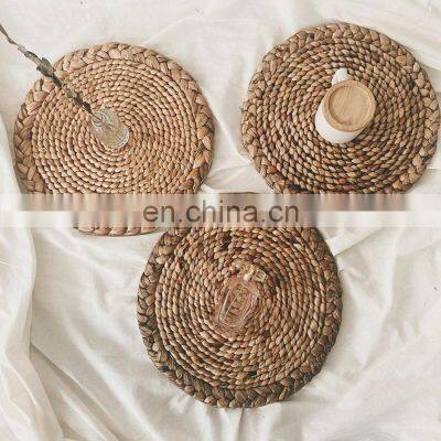 Braided Plait Placemats, Vintage Water Hyacinth Tablemats Natural Wall basket decor basket wholesale made in Vietnam