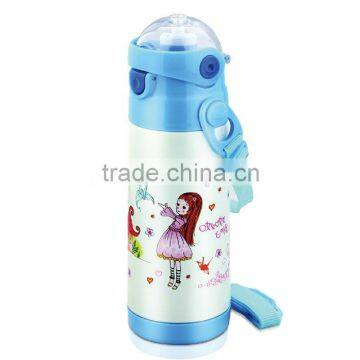 cute children vacuum flask with straw