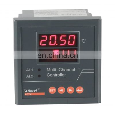 LED Display Measure 8 channel Pt100 wireless control temperature measuring meters RS485 Interface for power distribution cabinet