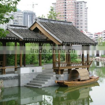 wood outdoor bird pavilion