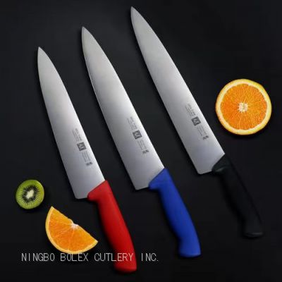 china factory of commercial professional chef's butchers knives colour coded handles NSF boning chef's cook cake bread ham butcher paring breaking knife lines and commercial cooking accessories for restaurants butchery shops