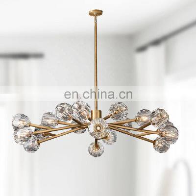 Modern Crystal Molecular Chandelier ceiling Lighting Fixture for Living Room Bedroom Dining Room kitchen island Foyer Lobby