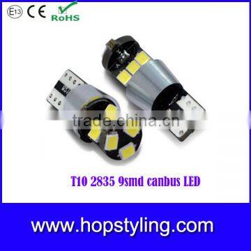 100% super bright T10 2835 9smd canbus led , T10 Canbus led