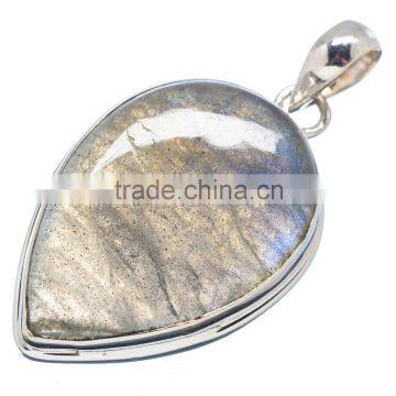 925 SOLID STERLING FINE SILVER LABRADORITE PENDANT