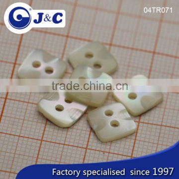 J&C 2 hole square Trocas shell buttons for fashion shirt.TR071,072