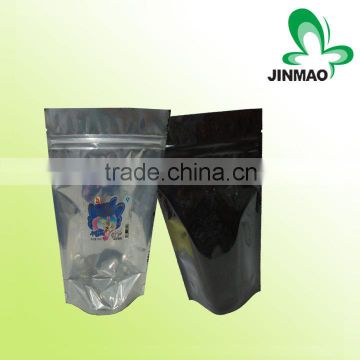 Transparent stand up zipper bags with valve