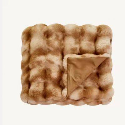 Faux Rabbit Fur Mink Various Good Quality Double Weighted Safety and Environmental Protection Skin-Friendly Softness Blanket