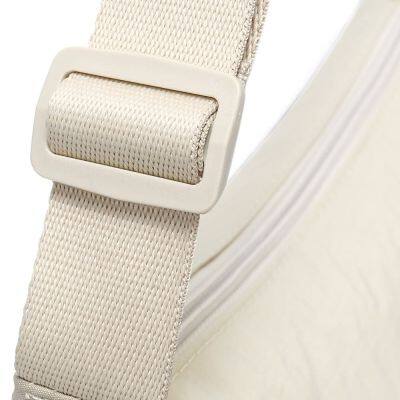 Fashionable Nylon Crescent Shaped Shoulder Bag Stylish Half Moon Shape Handbag Waterproof Sling Crossbody Bag for Women Men photo-2