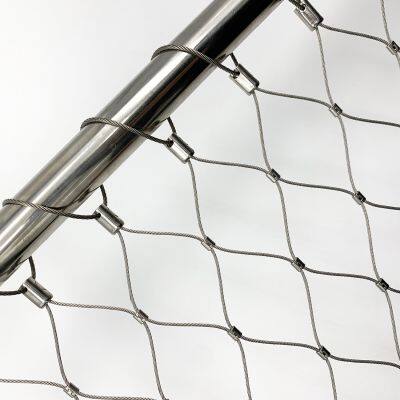 AISI304 Stainless Steel Wire Bird Cage Diamond Ferrule Rope Mesh 25*40 Mesh Size Black Finish for Zoo Enclosures Factory Cutting photo-4