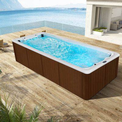 Outdoor Infinity Pool; Outdoor Villa Homestay Family Surfing Finished Pool Smart Constant Temperature Acrylic Pool. photo-3