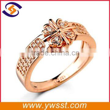 2015 korean engagement design gold ring flower shape