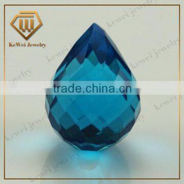 8*10mm teardrop shape machine cut checkerboard glass gems