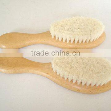 Natural Goat Hair With Wooden Handle for Your Newborn ~ Soft Baby Brush for Fine Hair Quality Choice photo-5