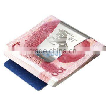 Popular high quality cheap FACTORY custom logo metal money clip